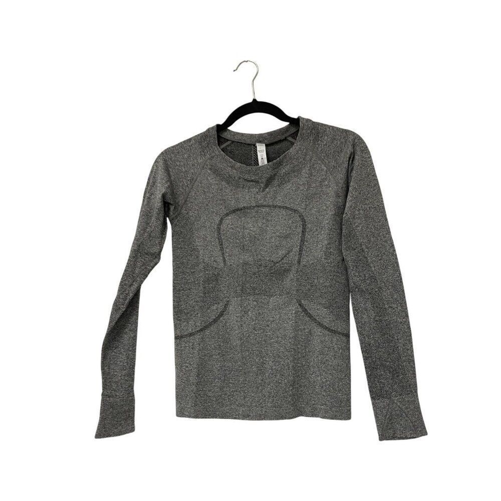 Lululemon Womens Swifty Tech Long Sleeve Shirt M Medium Gray Heather EUC